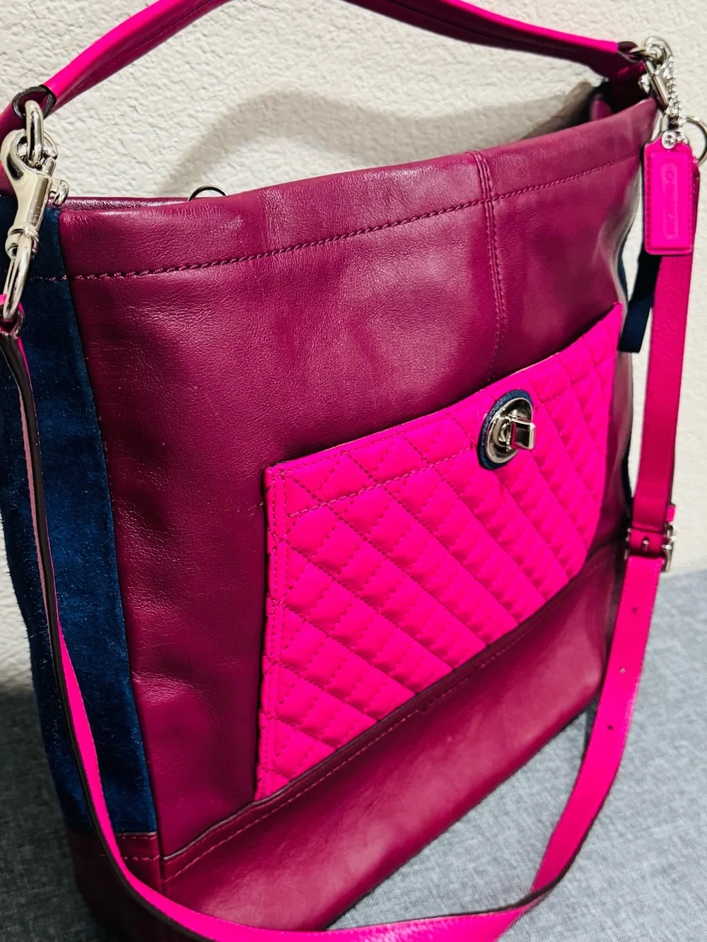 COACH Leather Bag with Crossbody Strap